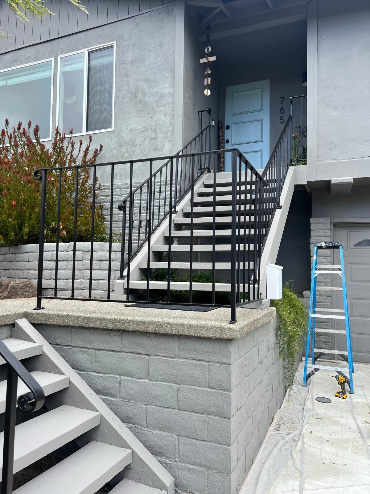 Brick and stucco exterior painting