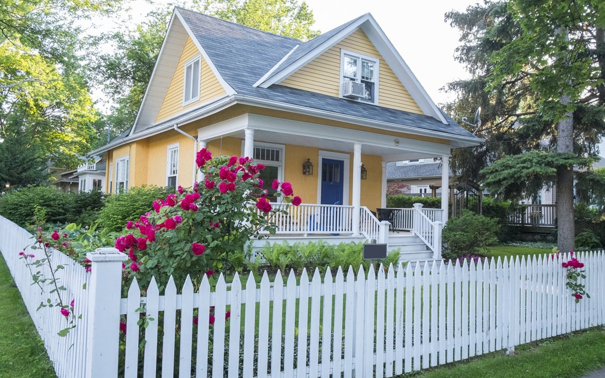 white fence