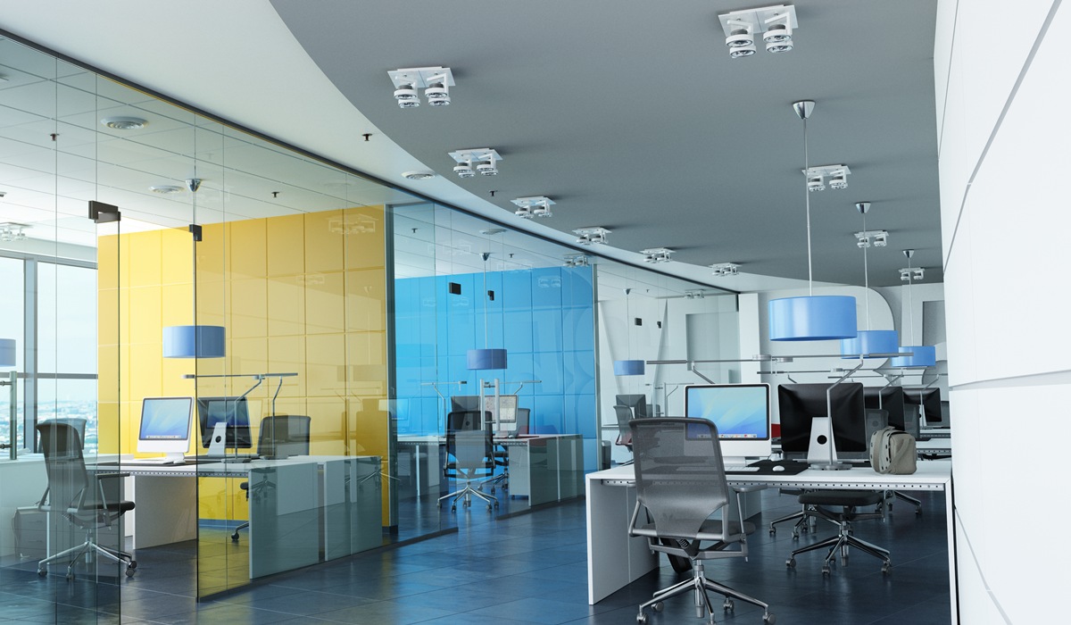 Colorful corporate office